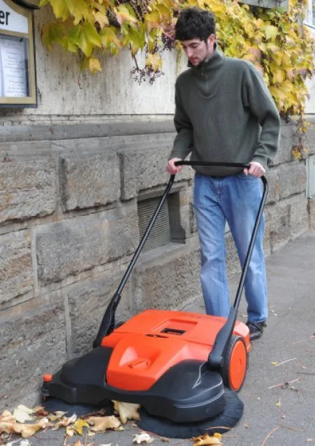 Balayeuse manuelle professionnelle avec système turbo et bac de 50 litres, grande largeur 97 cm - photo 2