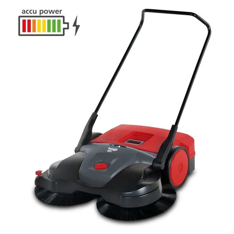 Balayeuse manuelle sur batterie, bac de 50l, largeur de travail 97cm, 4100m2/h