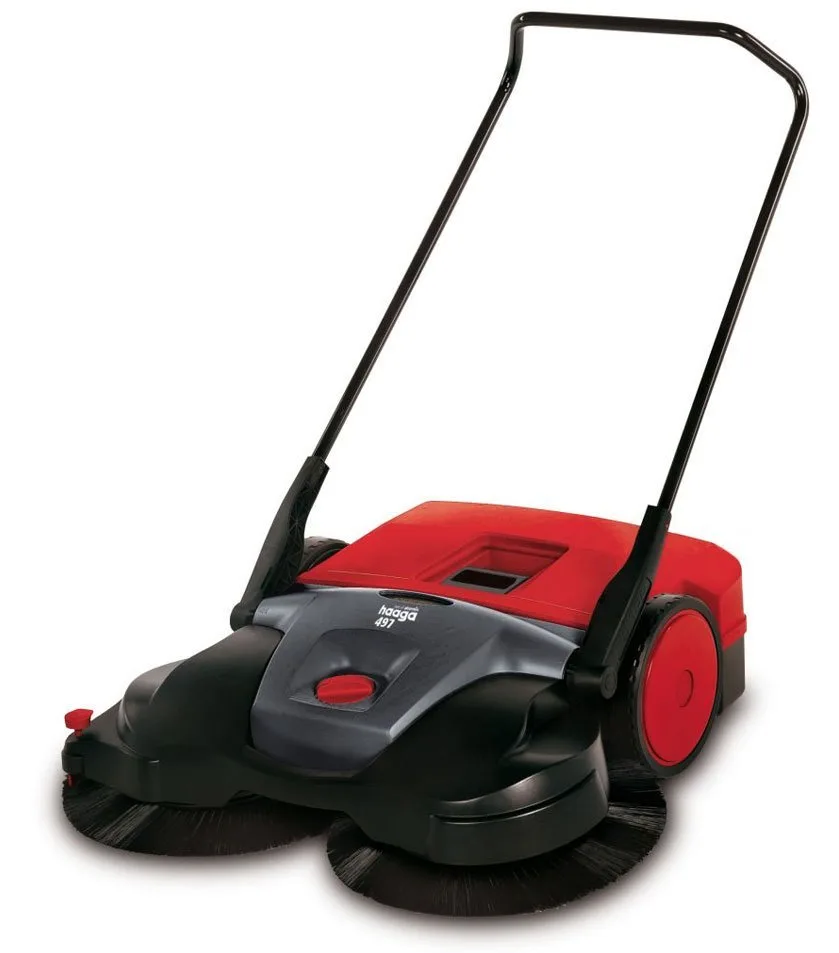 Balayeuse manuelle professionnelle avec système turbo et bac de 50 litres, grande largeur 97 cm