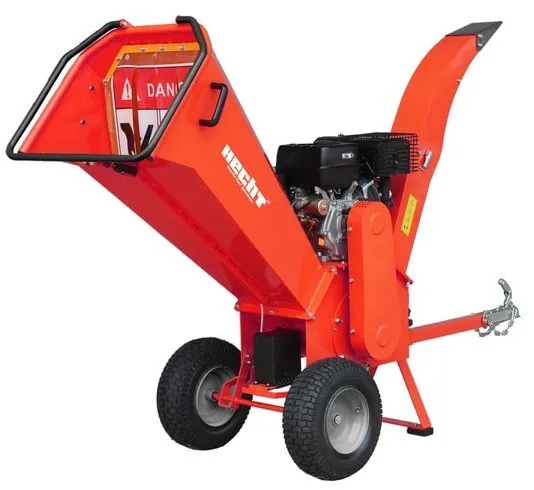 Broyeur de végétaux 420cm3 grand débit à goulotte haute, tractable avec démarrage électrique