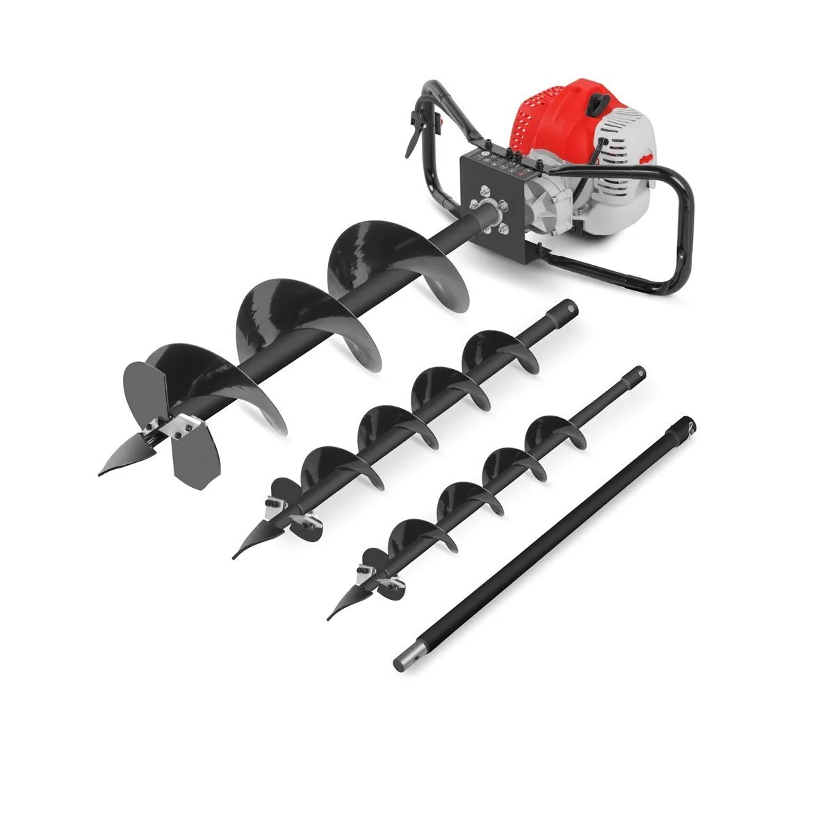 Vis à moteur pour trouer la terre 75cc avec 3 mèches 90/150/200 mm et prolongateur