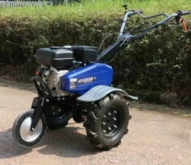 Motoculteur hyundai 6.5cv largeur 1 mètres avec charrue butoir, 6 fraises, roues - photo 3
