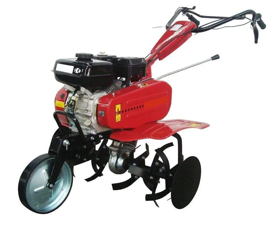 Motoculteur thermique 6.5 cv avec 6 fraises, charrue et roues agraires - photo 4