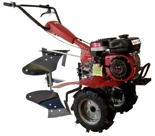 Motoculteur thermique 6.5 cv avec 6 fraises, charrue et roues agraires