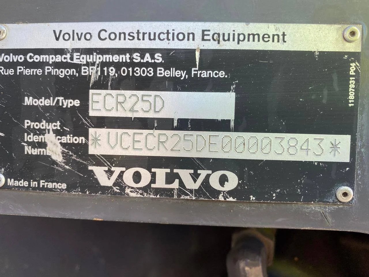 Volvo ECR25, (2015), 1375 heures, 2.5T - occasion - photo 4