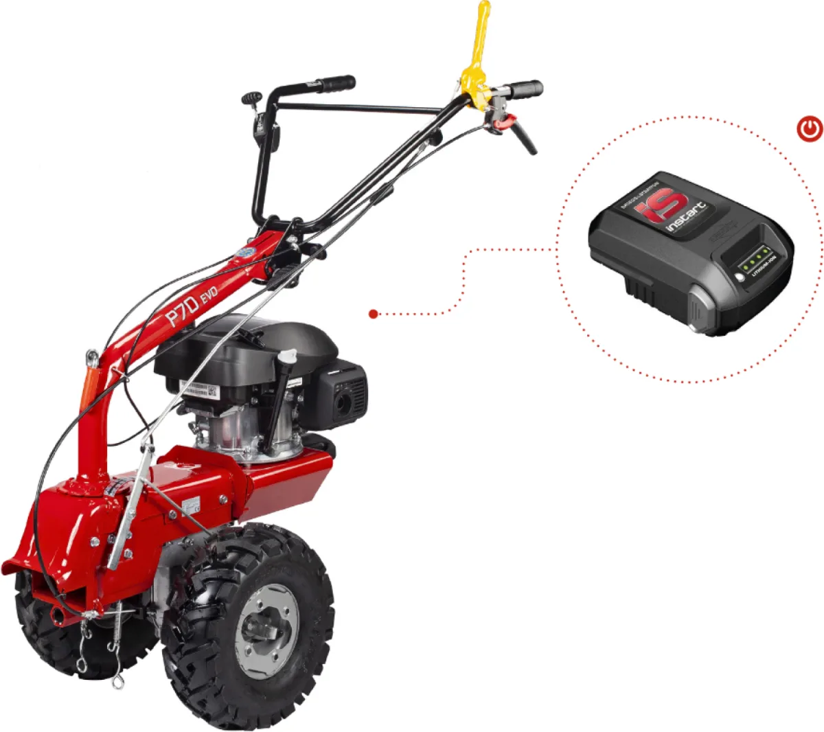 P70 eurosystems briggs et stratton avec démarrage électrique, porte outils multifonctions
