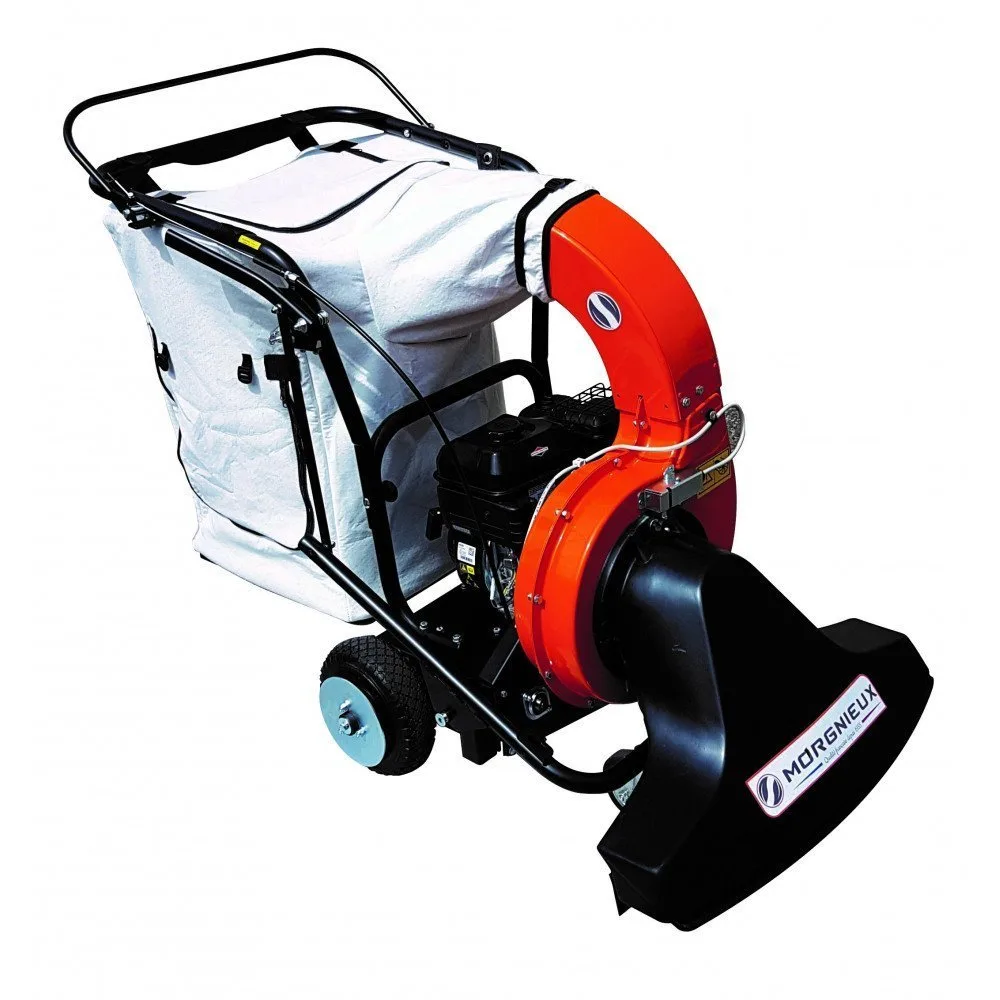 Aspirateur de feuilles autotracté moteur thermique briggs et stratton 6,5 cv morgnieux