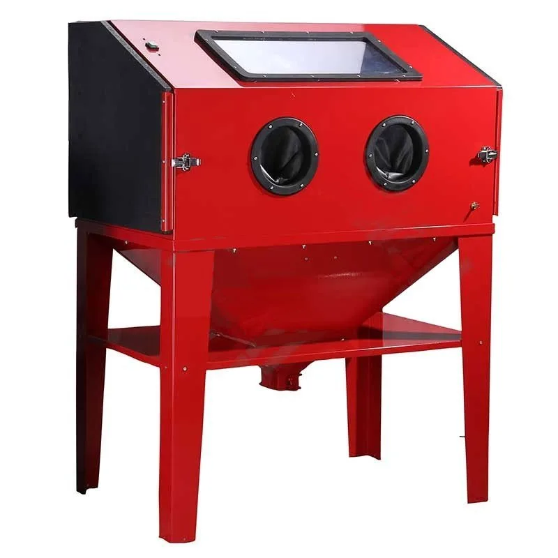 Grande cabine de sablage microbillage professionnelle 450 litres 230v avec accessoires