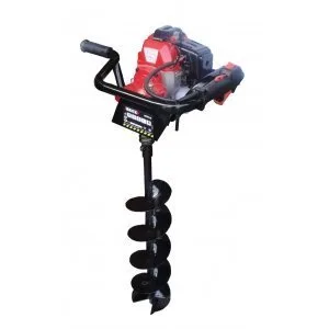 Tariere thermique 49 cm3 avec moteur 2 temps essence, livrée avec mèche de 15 cm de diamètre