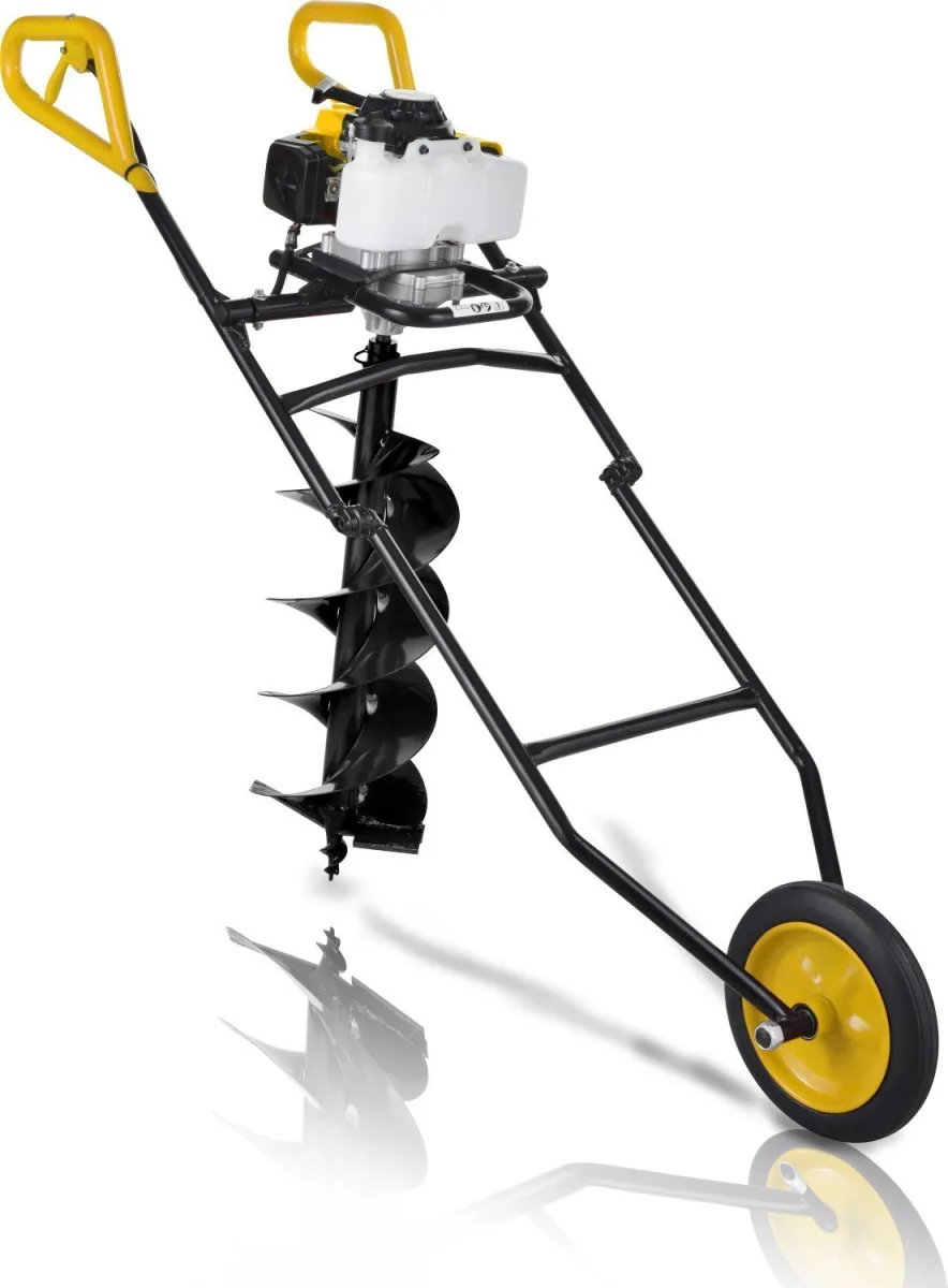 Tarière thermique brouette sur roues professionnelle 2,5cv diamètre 25cm garland auger 1211tg-v20