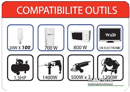 Mecafer inverter portable 2200w - photo 2