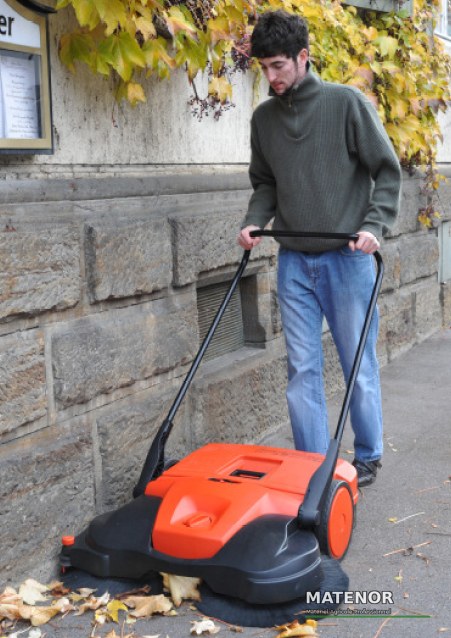 Balayeuse manuelle professionnelle avec système turbo et bac de 50 litres, grande largeur 97 cm - photo 2