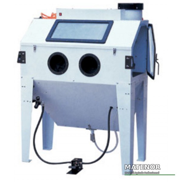Microbilleuse 420 litres avec aspirateur 220 v et filtre, 50 kg d'abrasif offert