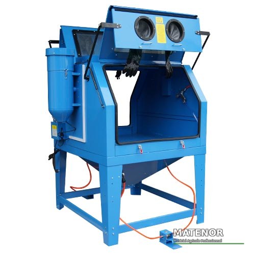 Professional sandblasting cabin 1200 liters 230 volt 2 workstations