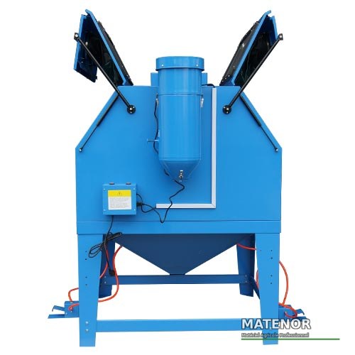 Cabine de sablage pro 1200 litres 230 volt 2 postes de travail - photo 3