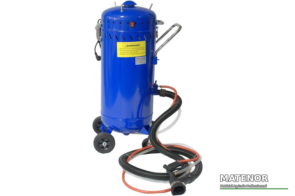 Sableuse mobile complète 106 litres avec aspirateur, 1200 w, permet de recycler le sable - photo 2