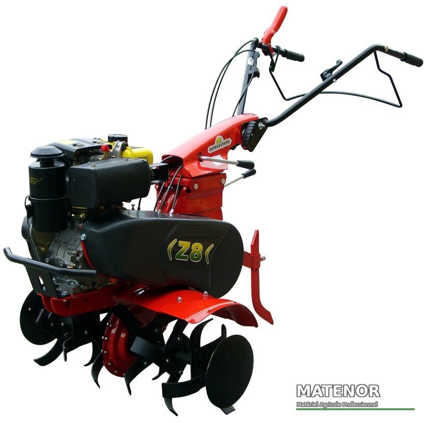 Motobineuse z8 eurosystems avec moteur loncin ohv 6.5 cv et 6 fraises