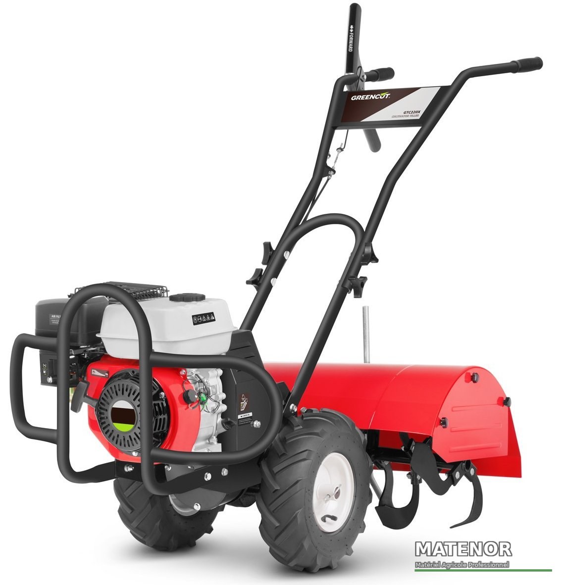 Rotovátor se zadními ojami 70 cm široký 7 hp 208 ccm
