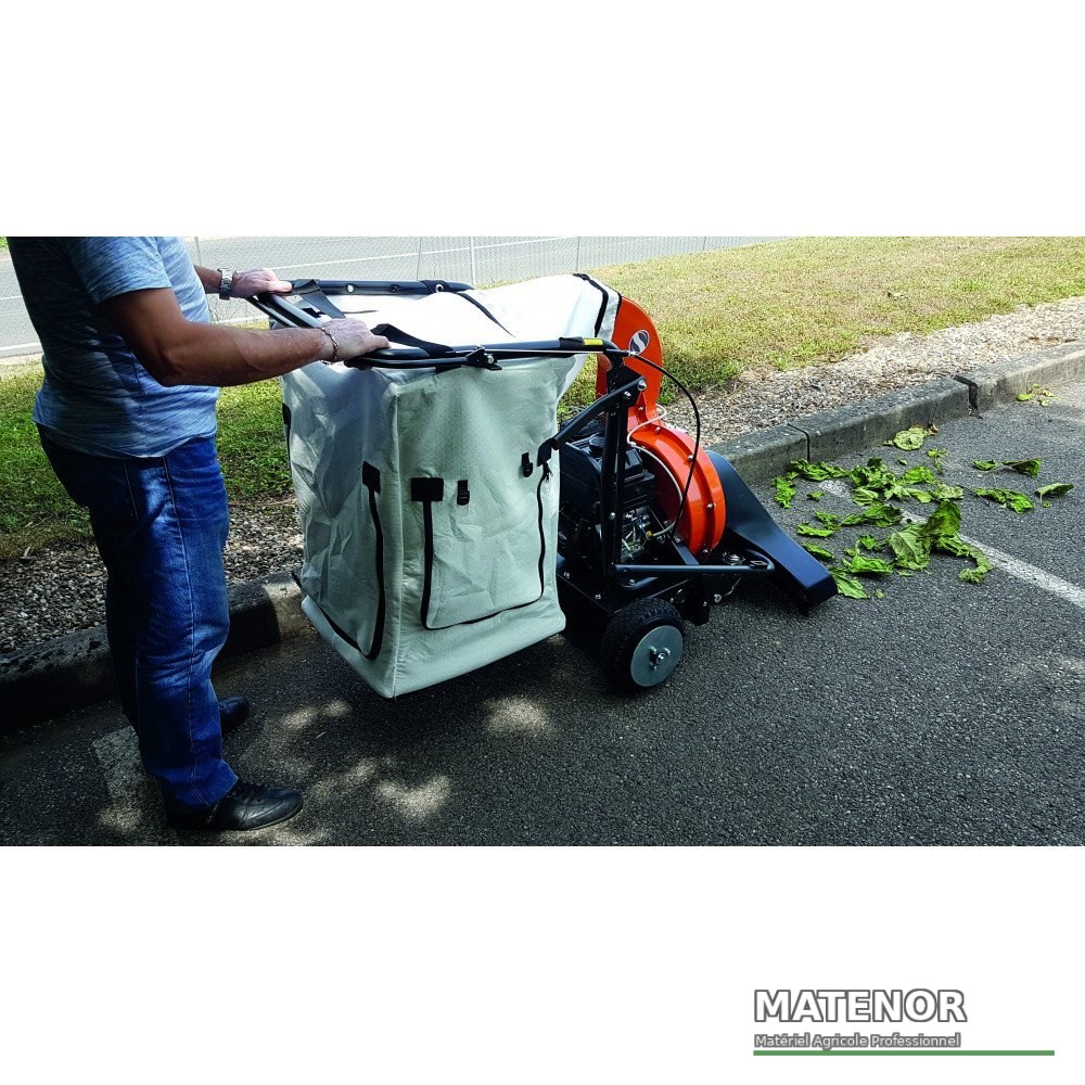 Aspirateur de feuilles autotracté moteur thermique briggs et stratton 6,5 cv morgnieux - photo 2