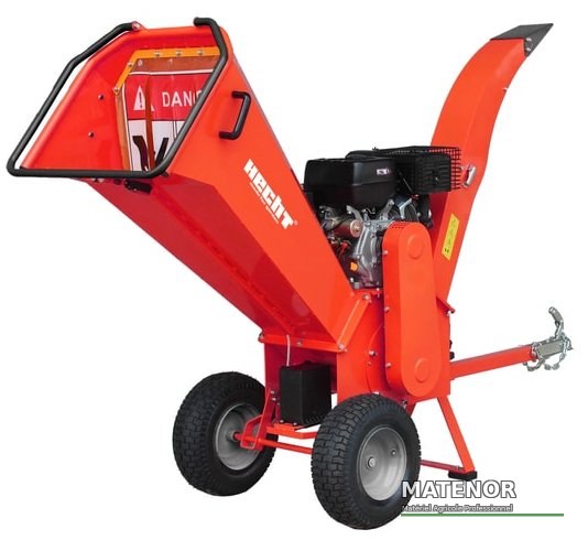 Broyeur de végétaux 420cm3 grand débit à goulotte haute, tractable avec démarrage électrique