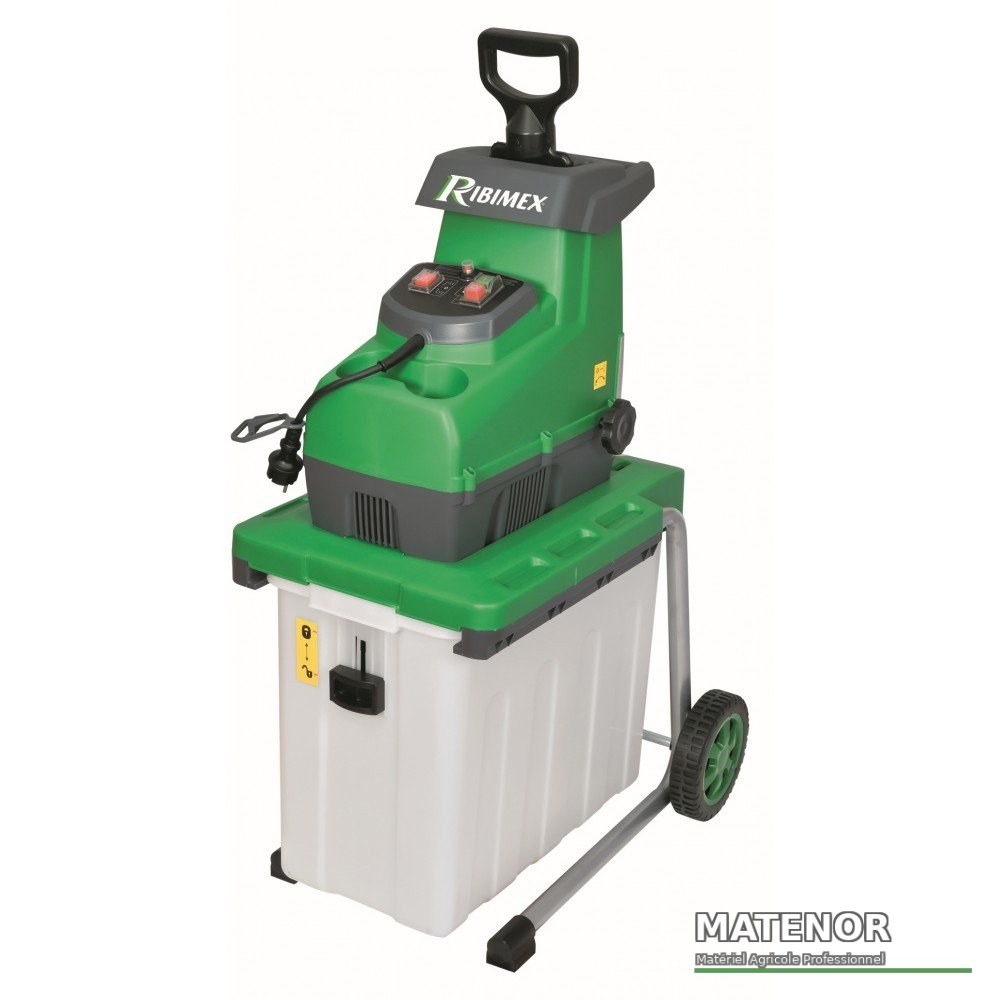 Broyeur de végétaux ribiland prbvb2800 avec moteur électrique silencieux
