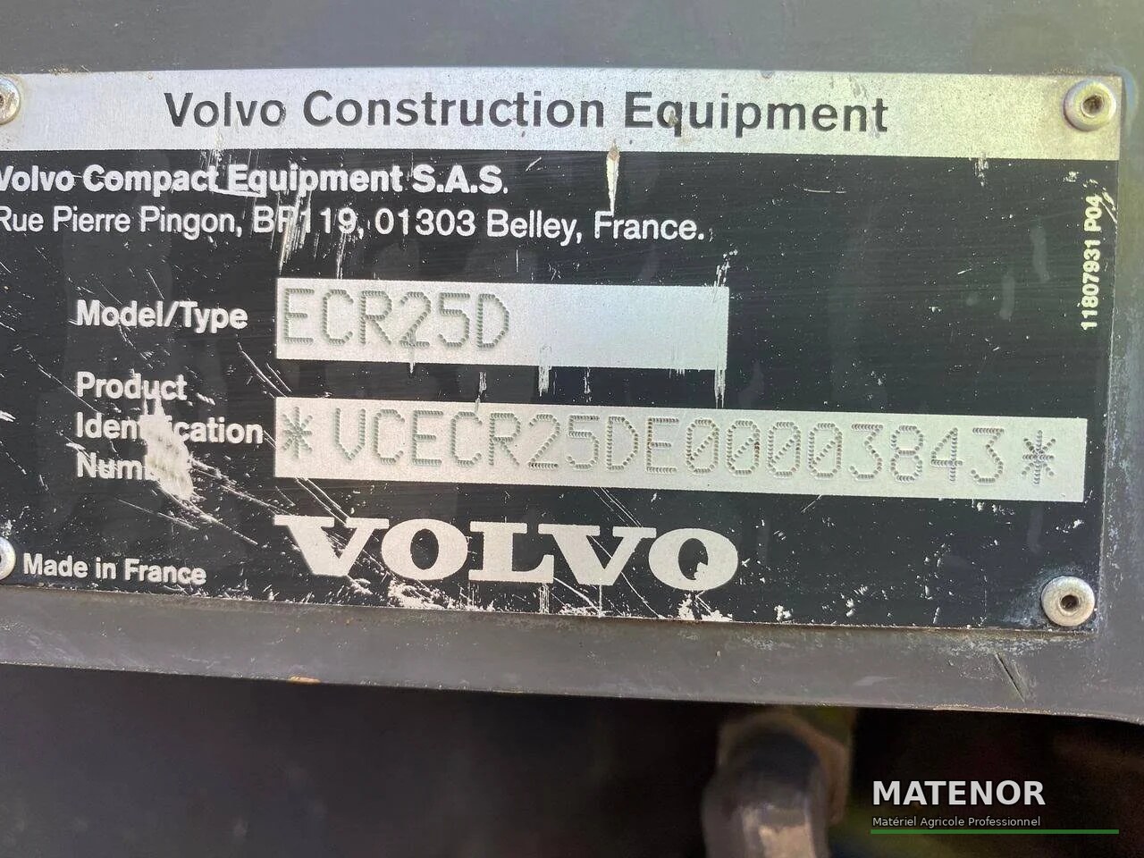 Volvo ECR25, (2015), 1375 heures, 2.5T - occasion - photo 4