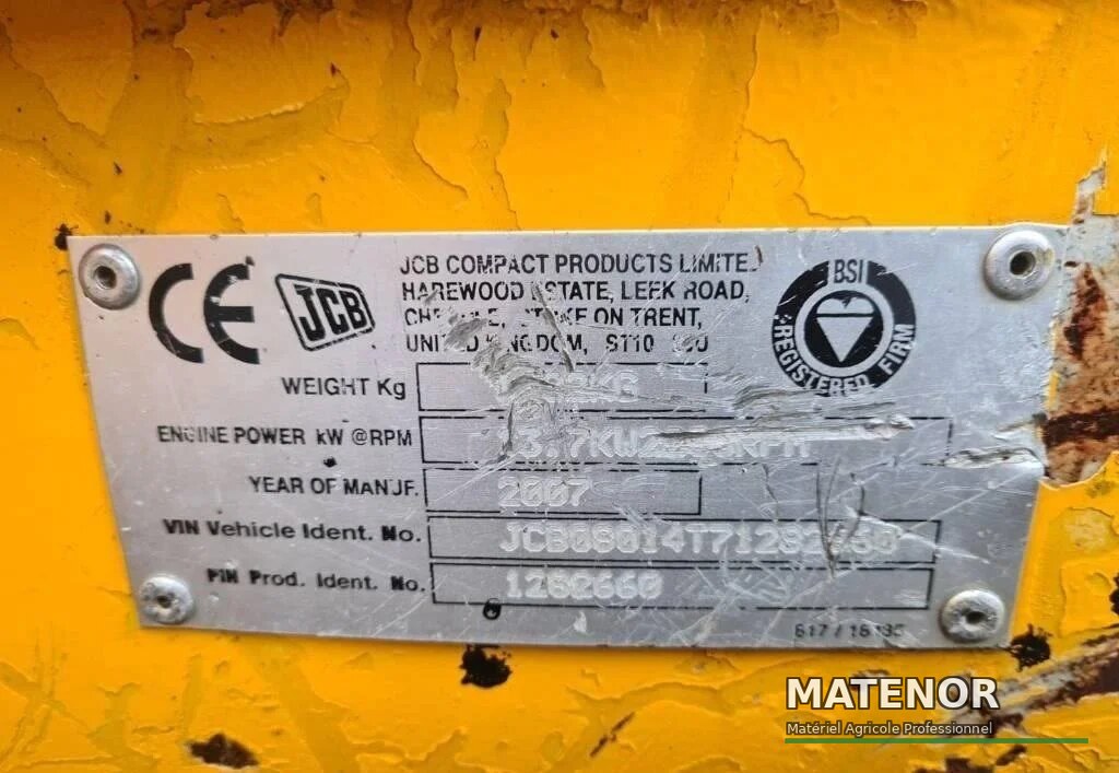 JCB 8014, (2007), 2704 heures, 1.4T - occasion - photo 4