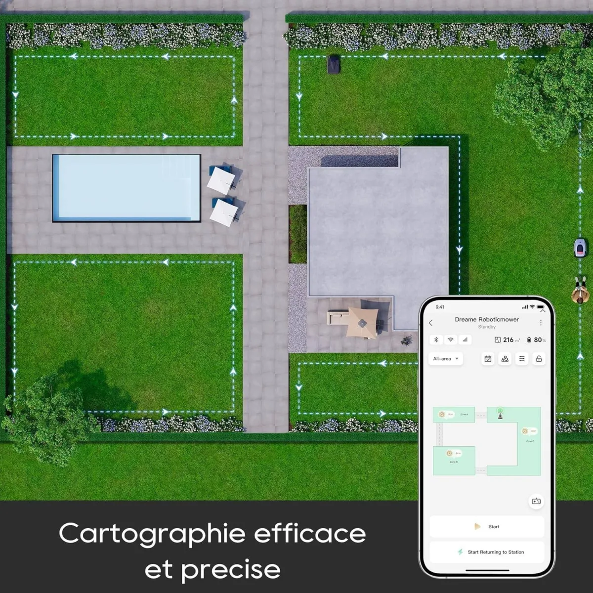 Tondeuse robot Dreame A1 Gris - photo 8